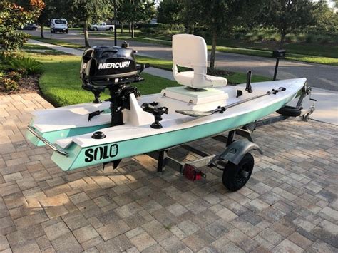 2014 Solo Skiff Fiberglass With Trailer Outboard Dedicated To The