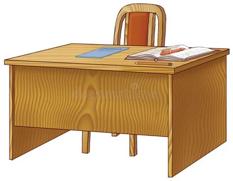 Table School Teachers Stock Illustration Illustration Of Furniture