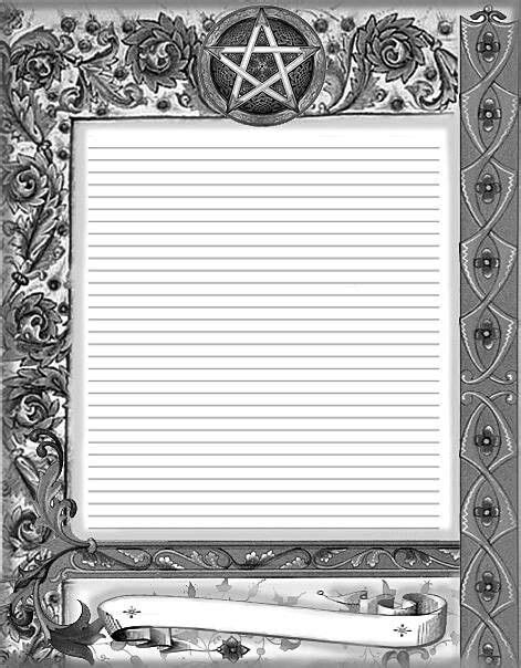 Bos Blanks Book Of Shadows Free Printable Stationery Blank Book Of