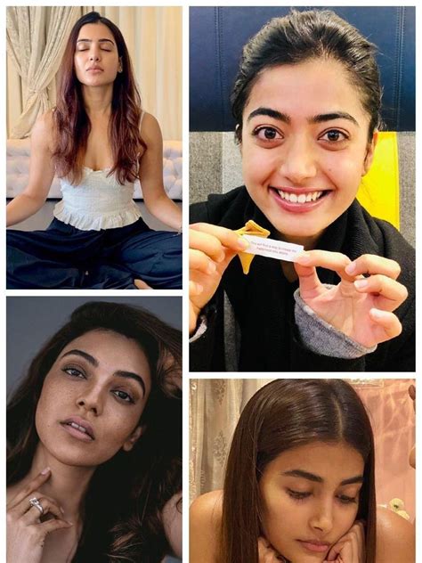 tollywood actresses without makeup from anushka and samantha to rashmika and pooja times of india