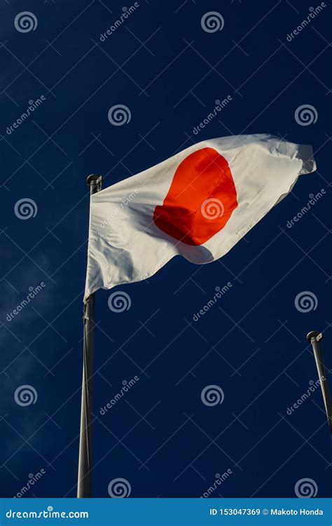 japanese national flag hinomaru and the blue sky stock image image of outdoor country 153047369