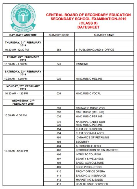 Cbse 10th class date sheet 2021 time table board exams schedule. CBSE 10th Board Time Table 2020: CBSE Date Sheet @ www ...