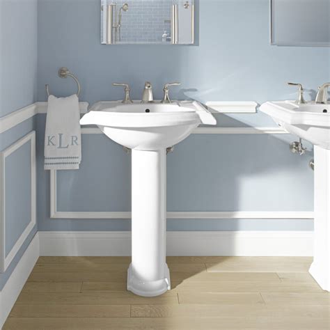 Bathrooms can be calm and relaxing, even on weekday mornings. Kohler Devonshire 24" Pedestal Bathroom Sink & Reviews | Wayfair.ca