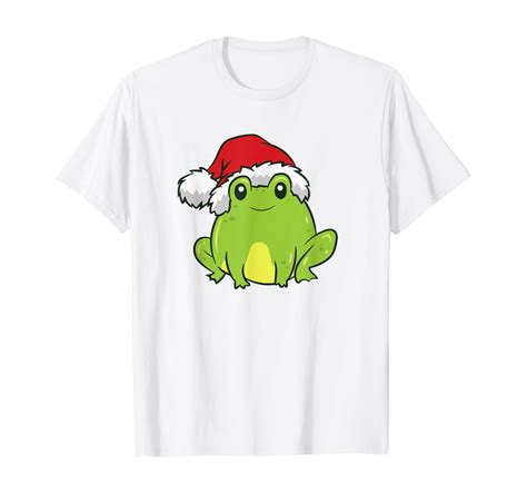 Cute Frog With Santa Hat Funny Frogs Lover Christmas T