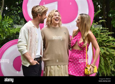 Ryan Gosling From Left Greta Gerwig And Margot Robbie Arrive At A