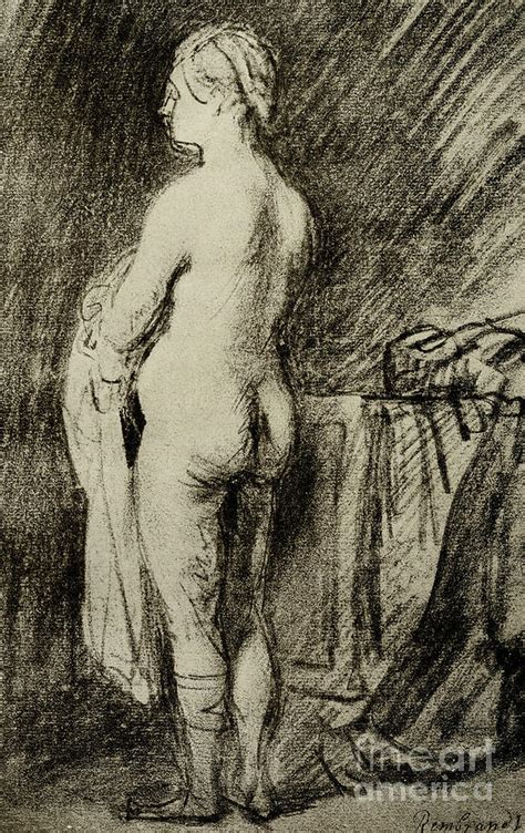 Female Nude Pastel By Rembrandt Harmensz Van Rijn Fine Art America