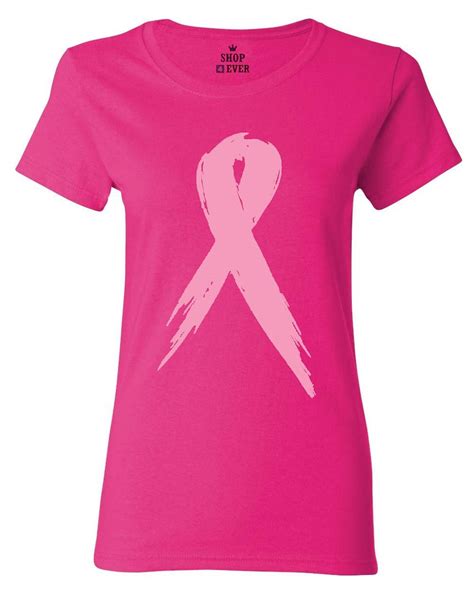 Pink Ribbon Womens T Shirt Breast Cancer Awareness Hope Survivor Shirts Ebay