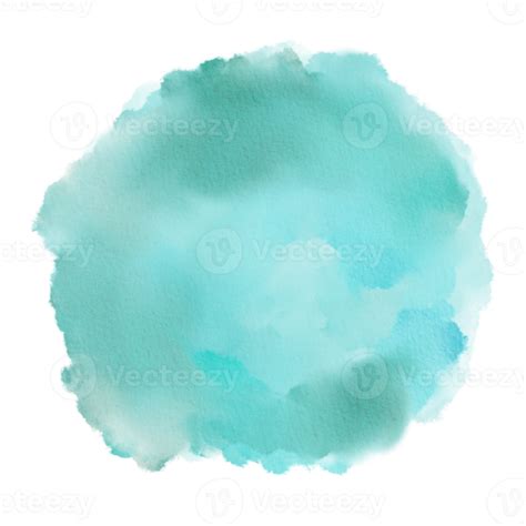 Círculo De Fondo De Mancha De Pintura De Acuarela Turquesa Azul Pastel