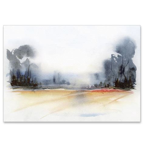 Original Watercolor Abstract Landscape Downloadable Painting Etsy