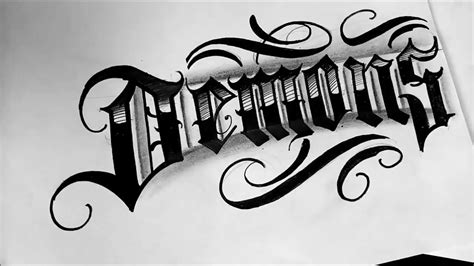 Letras Goticas Para Tatuar Demons Chicano Gotico Letters Lettering
