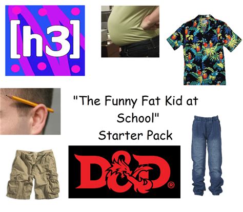The Funny Fat Kid At School Starter Pack Starterpacks