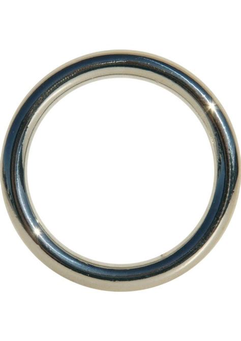 edge seamless o ring metal cockring silver 1 75 inch diameter