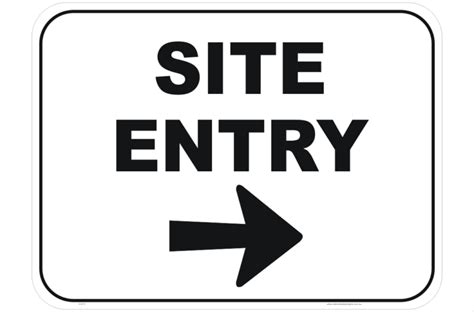 Site Entry Sign National Safety Signs Australian Made Signs
