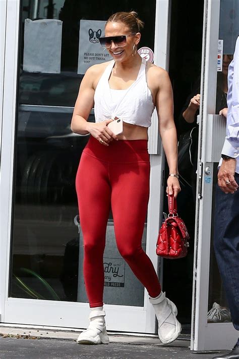 Jennifer Lopez In Red Leggings At The Gym In Miami 17 Gotceleb