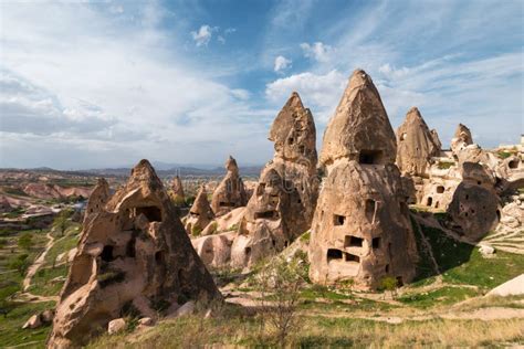 Uchisar Schloss In Cappadocia Die Türkei Stockbild Bild Von