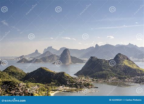 Sea And Mountains Of Rio De Janeiro Stock Image Image Of Boats