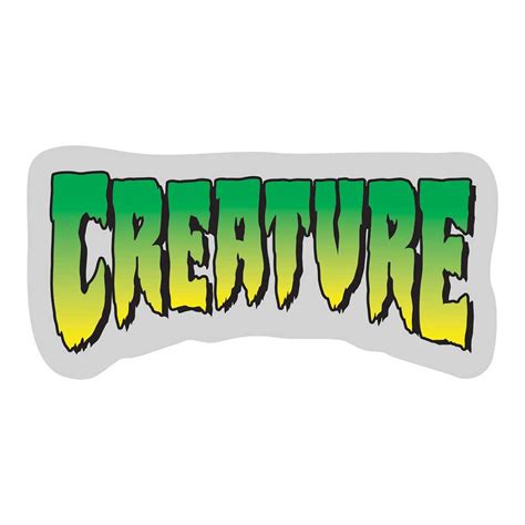Creature Skateboards Logo Clear Mylar Sticker Assorted Colors 2 X 1