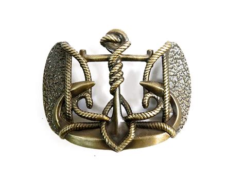 Belt Buckle Anchor Trident Handmade Navy Marine Anchor