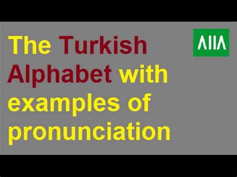 Turkish Alphabet T Rk E Alfabesi How To Say Pronounce Letters In