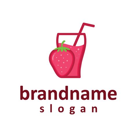 Vector Graphic Of Fresh Strawberry Juice Logo Design Template 8247744