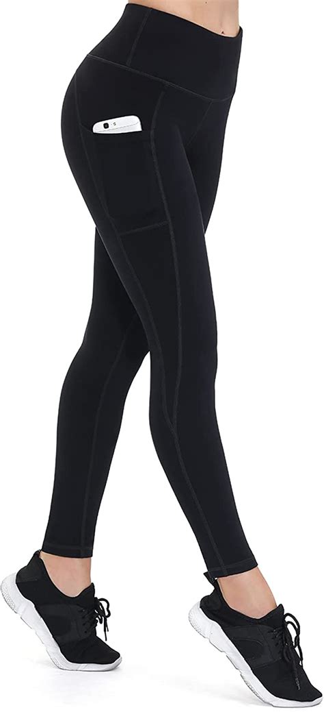 along fit leggings for women with 3 pockets buttery soft high waisted yoga pants non see through