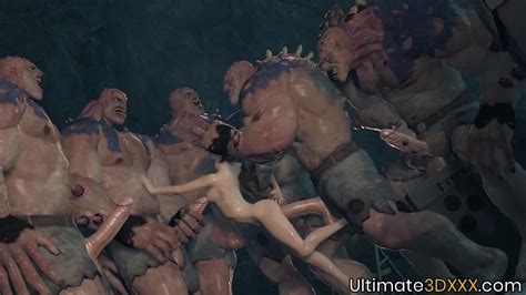 3d Toon Vids Lara Croft Cave Sex With Gangbang And Blowjob Porndoe
