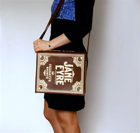 Jane Eyre Leather Book Purse Charlotte Bronte Book Bag Etsy