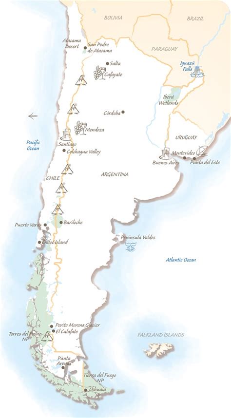Argentina Beaches Map