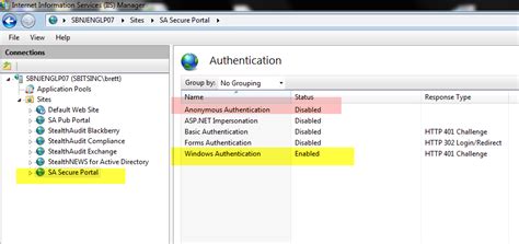 How To Secure A Default Iis Site Enable Windows Authentication