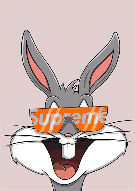 Supreme Bugs Bunny Supreme Art Hype Beats Artwork Supreme Etsy Uk