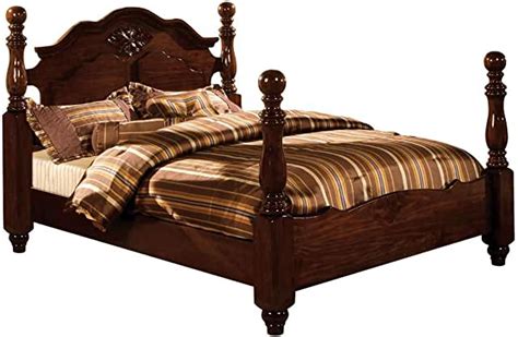 Amazon Com Post Bed Frame Queen Wood Beds Frames Bases