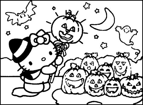 Hello kitty è la famosa gattina giapponese protagonista dei cartoni che tanto piacciono ai bambini. Halloween disegni da colorare Hello Kitty