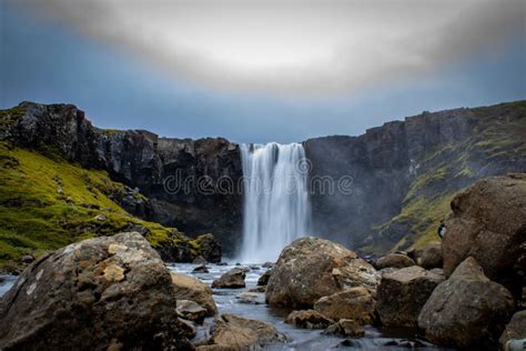 Scenic Landscape With The Gufu Waterfall During Daytime In Iceland