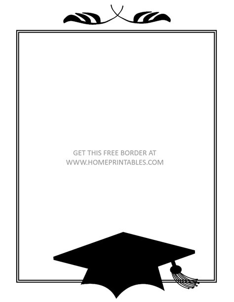 15 Free Graduation Borders With 5 New Designs Home Printables