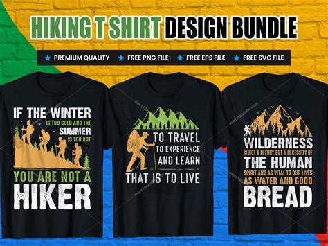 hiking t shirts design bundles hiking t shirts design bundles