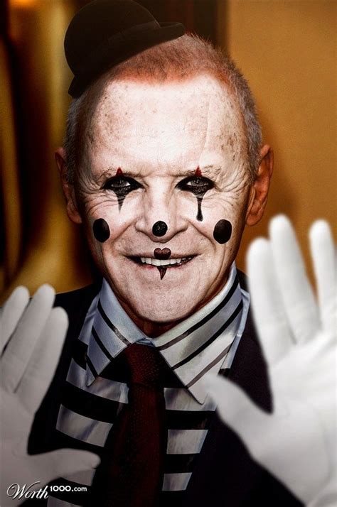 Celebrity Mimes Worth Contests Anthony Hopkins In Scary Clown Mask Evil Clowns