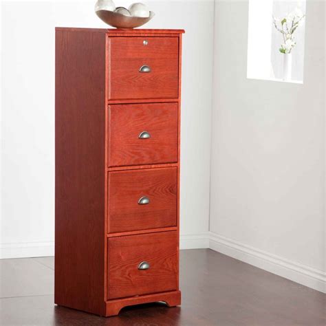 Staples wood file cabinet, 4 drawer, mahogany finish. Wood Filing Cabinet 4 Drawer - Home Furniture Design