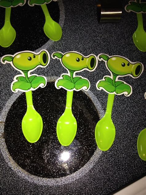 Plants Vs Zombies Party Pea Shooter Spoons Plants Vs Zombies Birthday