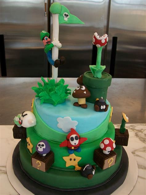 Mario and luigi birthday cake ideas. Luigi Cake - Luigi cake, because Mario has a million ...