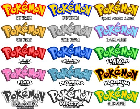 Almost Every Pokemon Version Pokemon Logo Pokemon Pokemon Pearl