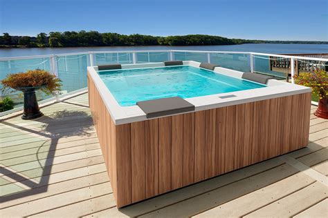Above Ground Hot Tub Muse Gruppo Treesse Rectangular 8 Person Outdoor