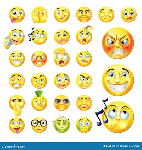 Emoticons Stock Vector Illustration Of Emotion Expression 26924784