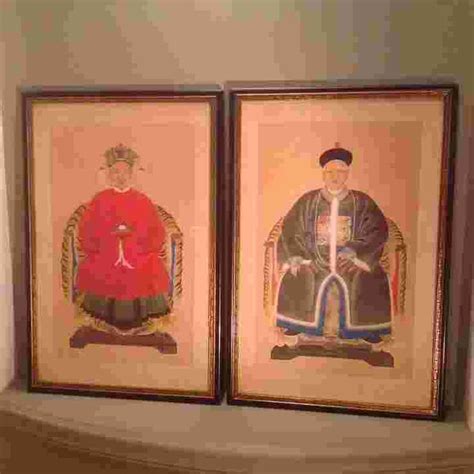 C1900 Chinese Ancestral Portraits Chairish