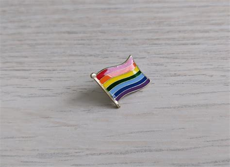 lgbtq pride flag enamel pins gay pride pin rainbow flag etsy canada
