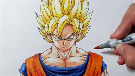 How To Draw Goku Super Saiyan Step By Step Tutorial Vid