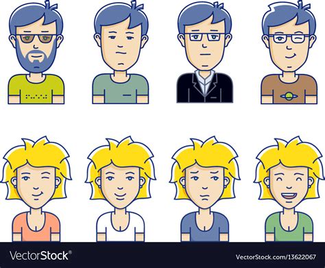 Avatars Royalty Free Vector Image Vectorstock