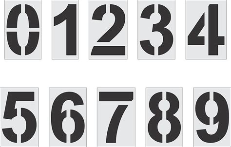 24 Arial Bold Number Kit Stencil — 1 800 Stencil