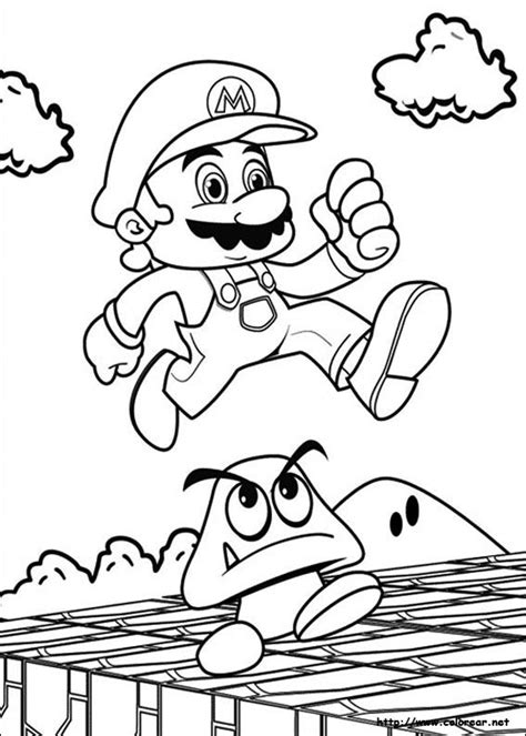 Super Mario Para Colorear Paginas Para Colorear