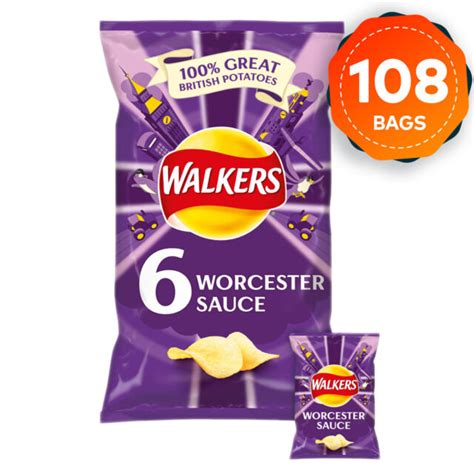 Walkers Worcester Sauce Crisps 6 X 25g For Sale Online Ebay