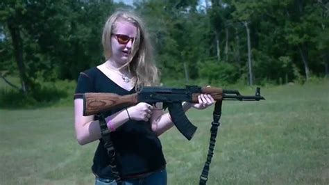 Shooting The Ak 47 Wasr 10 For The First Time Girls Shooting Guns